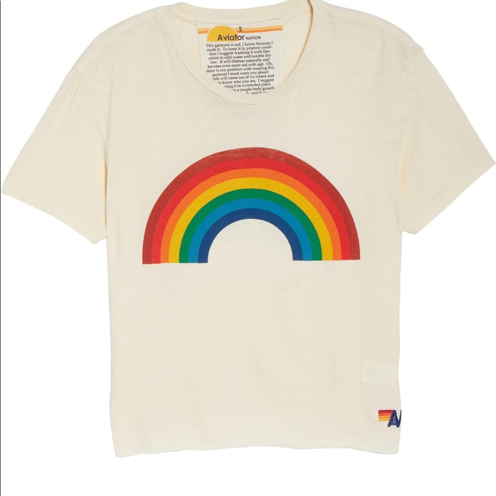 Brand new aviator nation boyfriend tee S